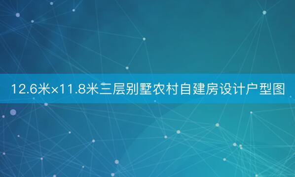 12.6米×11.8米三层别墅农村自建房设计户型图