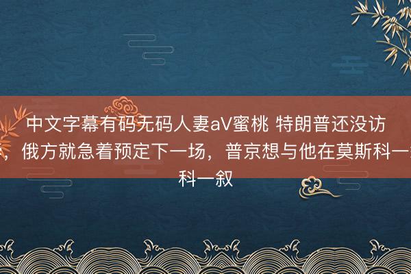 中文字幕有码无码人妻aV蜜桃 特朗普还没访华，俄方就急着预定下一场，普京想与他在莫斯科一叙