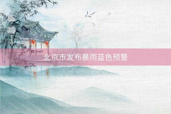 北京市发布暴雨蓝色预警
