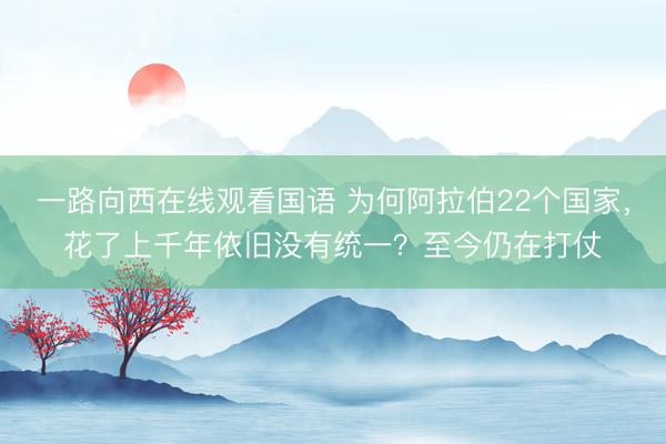 一路向西在线观看国语 为何阿拉伯22个国家，花了上千年依旧没有统一？至今仍在打仗