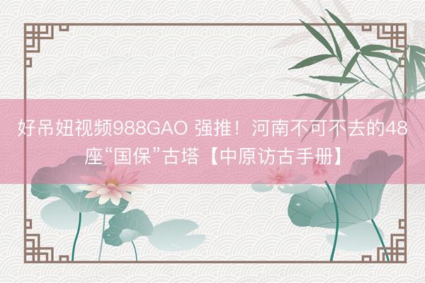 好吊妞视频988GAO 强推！河南不可不去的48座“国保”古塔【中原访古手册】