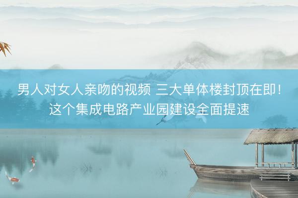 男人对女人亲吻的视频 三大单体楼封顶在即!这个集成电路产业园建设全面提速