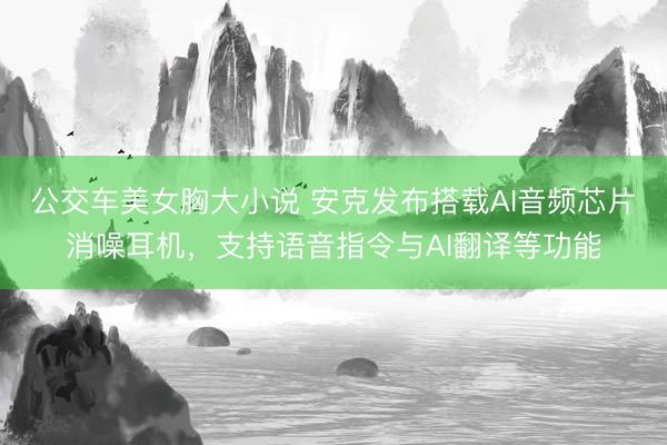 公交车美女胸大小说 安克发布搭载AI音频芯片消噪耳机，支持语音指令与AI翻译等功能