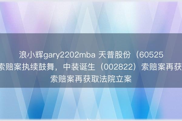 浪小辉gary2202mba 天普股份（605255）投资者索赔案执续鼓舞，中装诞生（002822）索赔案再获取法院立案